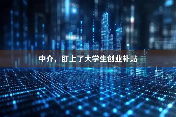 中介，盯上了大学生创业补贴