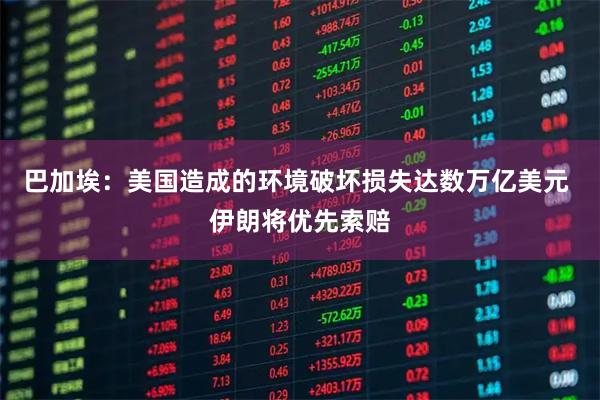 巴加埃：美国造成的环境破坏损失达数万亿美元 伊朗将优先索赔